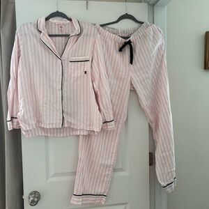 Victoria's Secret Light Pink Striped Pajama Set